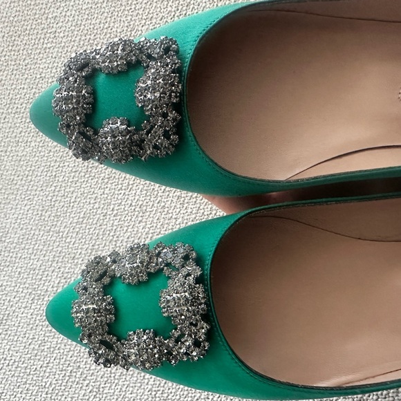 Manolo Blahnik Hangisi flats in green. Size 38 7.5 US. New/unworn. Authentic - Picture 8 of 8